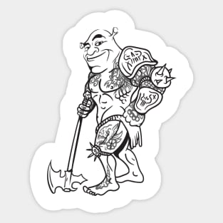 Shrek paladin Sticker